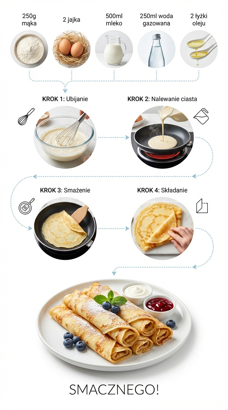 Infografika przepisu na naleśniki